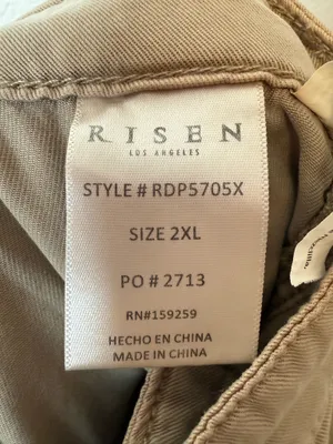 Risen Jeans Los Angeles The Carly Cargo Pants Taupe Wide Leg Size 2XL 90s Grunge thumbnail 10