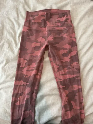 Red Lululemon Camo Leggings Align thumbnail 2