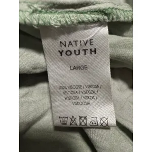 Native Youth Green Jumpsuit Hippie Distressed Patchwork Artsy Floral Celestial thumbnail 7
