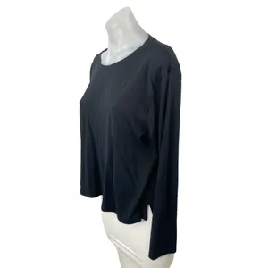 Lululemon Black Crew Neck Long Sleeve Yoga Athletic Activewear T-Shirt Top Sz 14 thumbnail 2