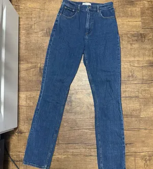 Abercrombie & Fitch Dark Wash High Rise Slim Straight Jeans Size 27 / 4 Long thumbnail 3