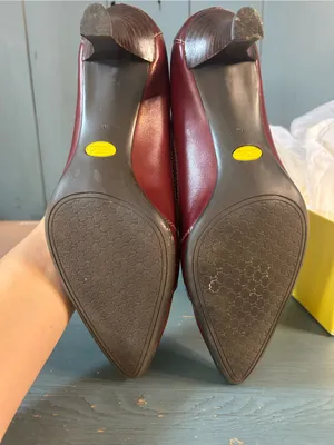 Circa by Joan David Women’s Pointed Leather Loafers w/Gold Bit Burgundy | Size 7 thumbnail 5