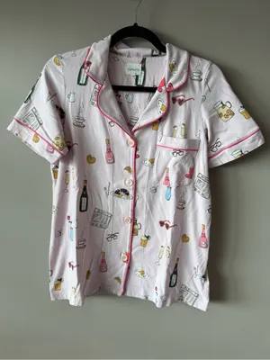 Bed Head PJs Women’s Pink Let’s Do Brunch Shorty Pajama Set Size Small thumbnail 3