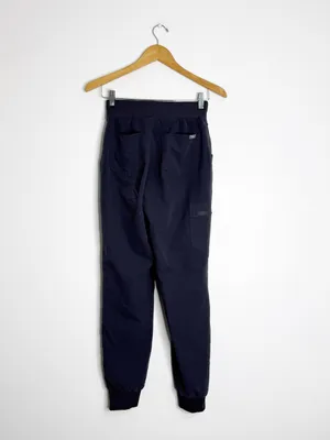 FIGS High Waisted Zamora Jogger Scrub Pants XS Gray Red Drawstring thumbnail 7