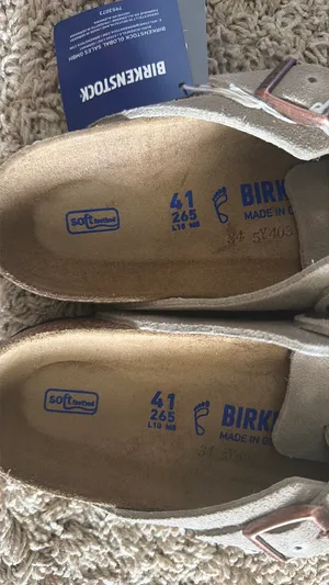 Birkenstock Boston Clog Suede Soft Footbed Taupe thumbnail 2