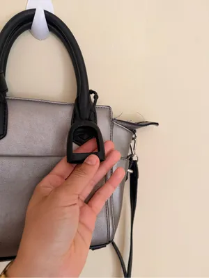 REED Atlantique Silver/Black Mini Handbag Purse with Detachable Crossbody Strap thumbnail 3