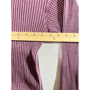 645‎ | OFFLINE by Aerie Purple Waffle Knit Relaxed Long Sleeve Top Womens Small thumbnail 5