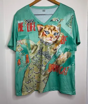 The Life of a Showcat T shirt Swift Showgirl Cats Women’s Size 3XL runs small thumbnail 1