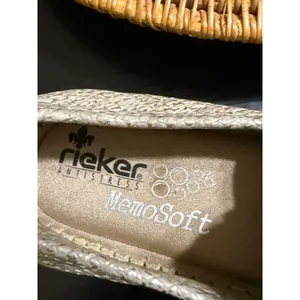 Rieker‎ Antistress MemoSoft Metallic Snakeskin Slip On Sneakers Silver Gold 37 thumbnail 2