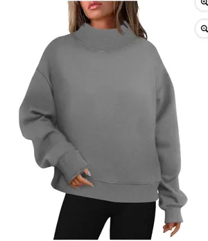 Grey Mock Neck Gray Size M thumbnail 1
