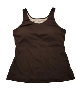 OGL Cotton Lyocell U-Neck Bra Tank Top Brami Brown Women's Size XL thumbnail 1