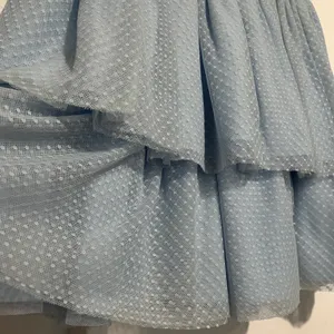 Hill House The Clara Tulle Tiered Dotted Mini Skirt Powder Blue Women Small thumbnail 3