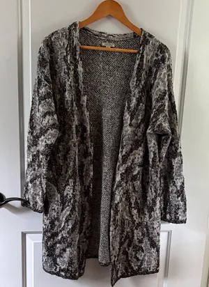 Lucky Brand Black and Gray Women's Cardigan thumbnail 1