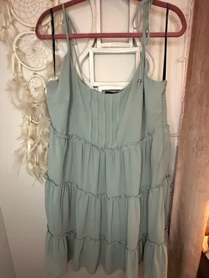 Forever 21 Plus Gray/Blue Mini Dress thumbnail 1