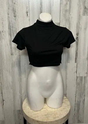 Black crop top Black thumbnail 1