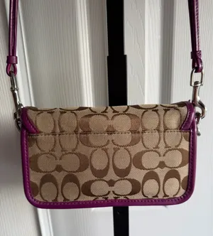 Coach Legacy Signature Penny Small Khaki/Berry Crossbody Bag thumbnail 2
