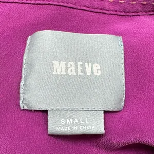 Anthropologie Maeve Mairead Silk Blouse Fuschia Button Up Women’s Small thumbnail 3