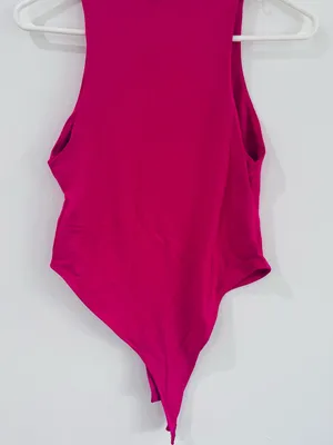 ZARA y2k 90s Hot Pink One-Piece bodysuit thumbnail 3