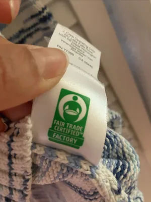 J Crew Blue White Cotton Boxy Fisherman Sweater Size XS thumbnail 5