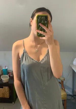 Free People blue slip dress thumbnail 2