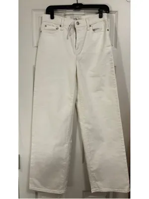 Banana Republic White Wide Leg Jeans Size 27 thumbnail 2