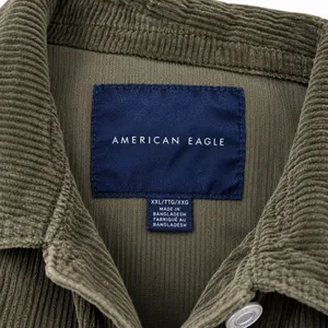American Eagle Olive Green Corduroy Trucker Jacket XXL Womens Utility Coat thumbnail 5