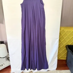 Maeve Anthropologie Purple Wide Leg Jumpsuit Knotted Straps Size 10 OB668987 thumbnail 6