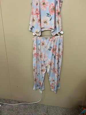 Linea Donatella Patterned Tank Top And Pants Lounge Set Womans Size XL thumbnail 9