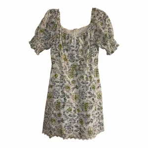 ✨Avec Les Filles Baby Blue Floral Eyelet Puff Sleeve Mini Peasant Sz S Dress✨ thumbnail 5