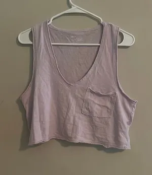 Aerie Lavender Tank Top Crop thumbnail 1