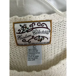 Vintage 90s Thick Knit Heirloom Collectibles Christmas Tree Sweater Size Large thumbnail 6