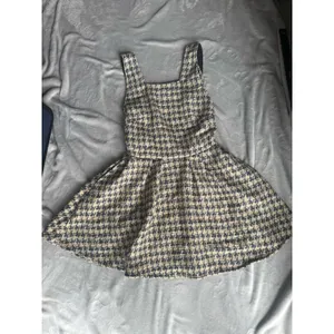BCBGMAXAZRIA Unbranded Houndstooth Pinafore Dress SIZE M thumbnail 6