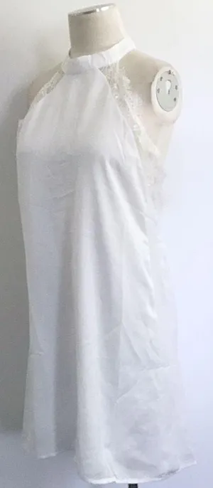 Honey Punch Halter Lace White Dress thumbnail 2