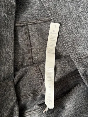 lululemon athletica Charcoal Gray High-Rise 3/4 Leggings size 12 thumbnail 2