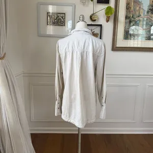 Free People Under Your Spell Cream Lace Up Tunic Top $108 M thumbnail 7