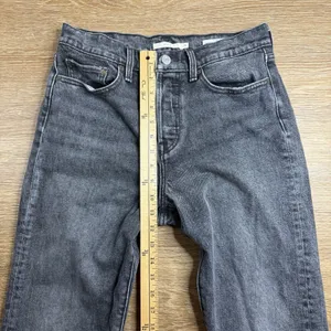 Levi's Premium Wedgie Icon Jeans Women's 28 Gray High Rise Tapered Ankle thumbnail 10
