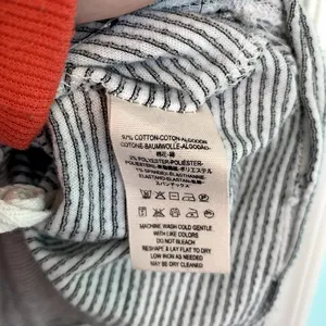 We The Free‎ People White Gray Stripe Lexington Tee Women's Size Small thumbnail 4