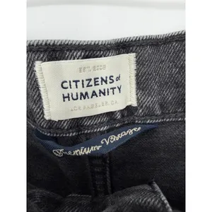 Citizens of Humanity Annabelle Shorts 28 Black Distressed High Rise Denim Cutoff thumbnail 7