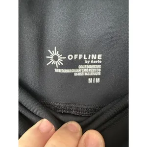 Offline By Aerie Goals Logo Leggings Black Raw Hem Medium thumbnail 5