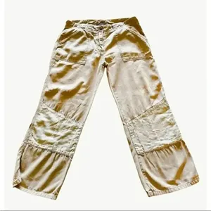 Anthropologie Sanctuary Wide Leg Cream/Ivory Capri Ultra Soft and Light SZ 30 thumbnail 1