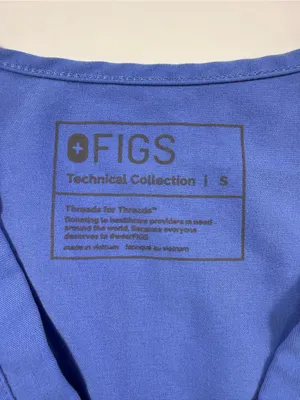 FIGS Classic V-Neck Medical Scrub Top - Blue thumbnail 6