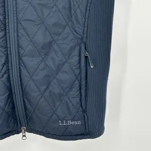 L.L.Bean‎ Vest Womens Quilted Fleece Lined Ski Hiking Navy Blue Small Petite SP thumbnail 5