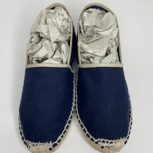 Toni Pons Blue Canvas Espadrilles Tan Trim Slip-On thumbnail 12