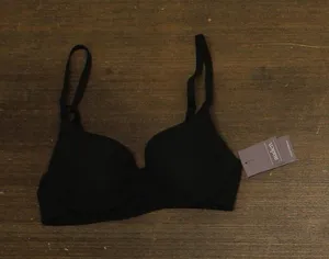 Auden Womens Luxe Stretch Comfort Wire Demi Bra 94266631 Black 32A thumbnail 1