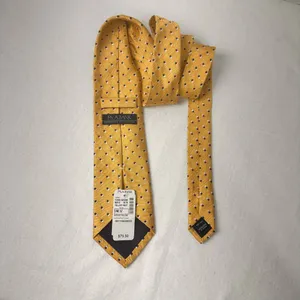 Jos.A.Bank Silk Tie Men's Necktie Executive Collection Yellow Blue Geometric thumbnail 4