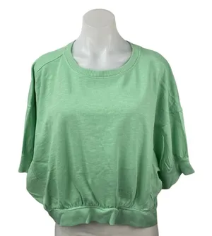 Anthropologie Pilcro Women's Green Dolman Half Sleeve Sweatshirt Blouse Top Sz L thumbnail 1