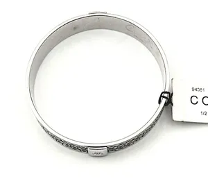 COACH Signature C Logo Silver Tone Bangle Bracelet NWT thumbnail 6