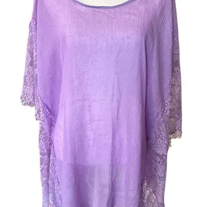 Lavender Lace Poncho Top Purple thumbnail 1