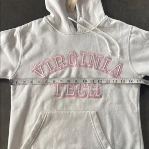 J. America Women’s Virginia Tech White College Hoodie Embroidered Size S NEW thumbnail 8
