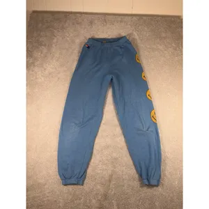 Aviator Nation Jogger Sweatpants Blue Smiley Face Women's Medium Happy ** thumbnail 8